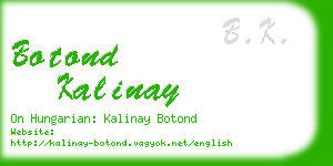 botond kalinay business card